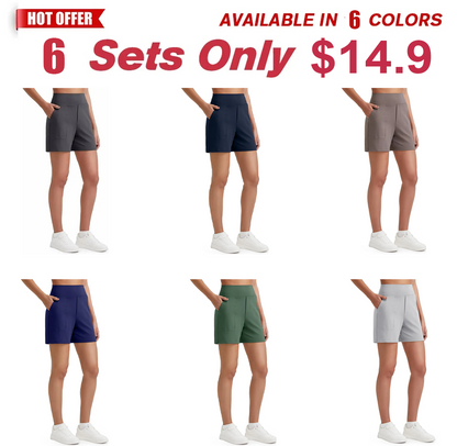 🔥12-PACK Today Only $19.9🔥 Women's Athletic Shorts High Waisted Running