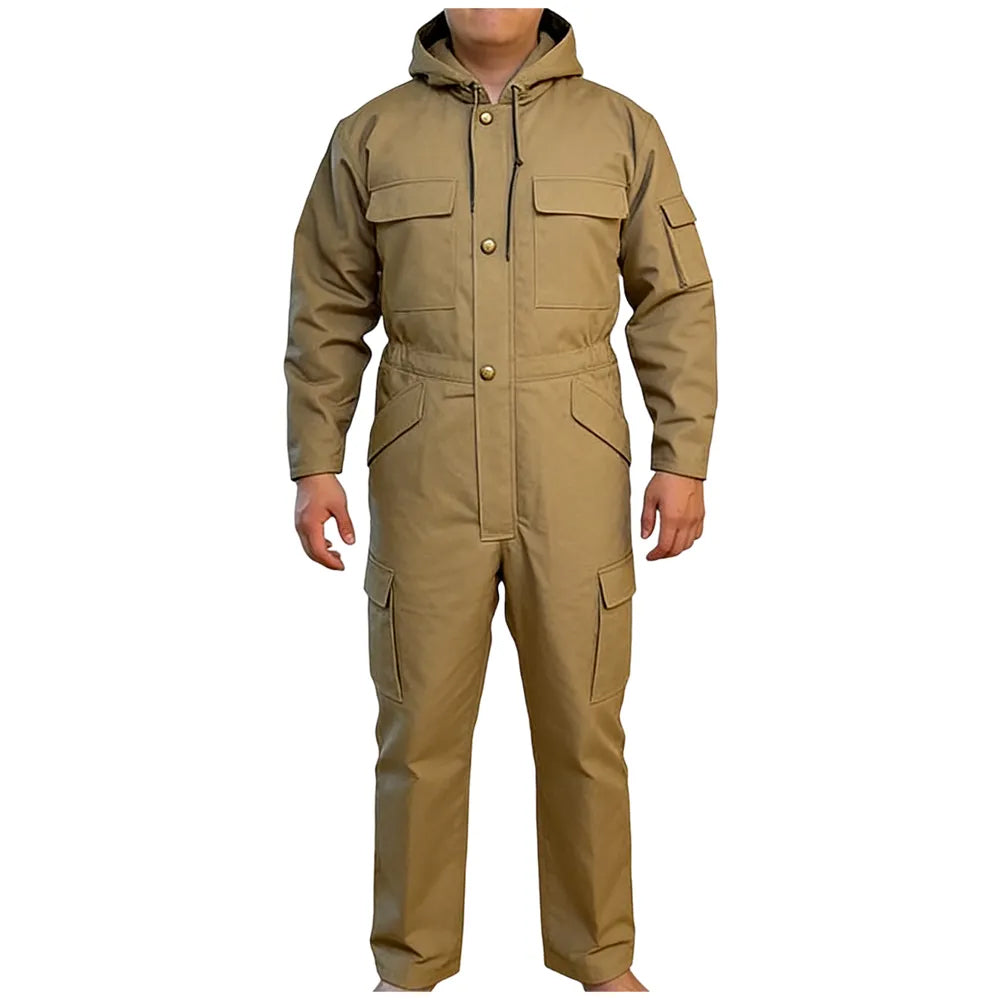 Khaki men's insulated coverall