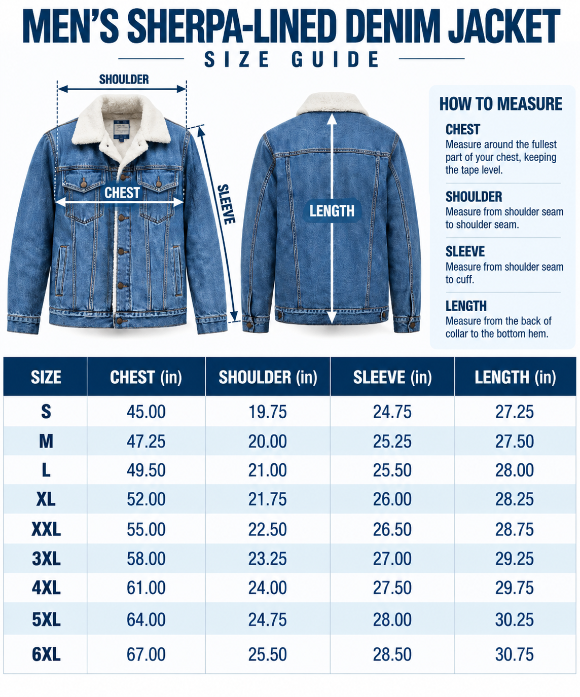 🔥 BESTSELLER | Men's Sherpa-Lined Denim Jacket