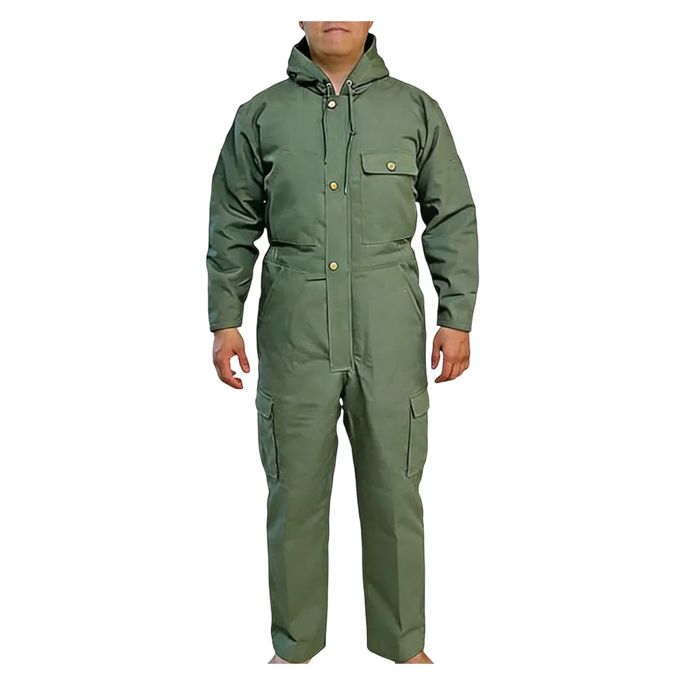 Sage green men's insulated coverall