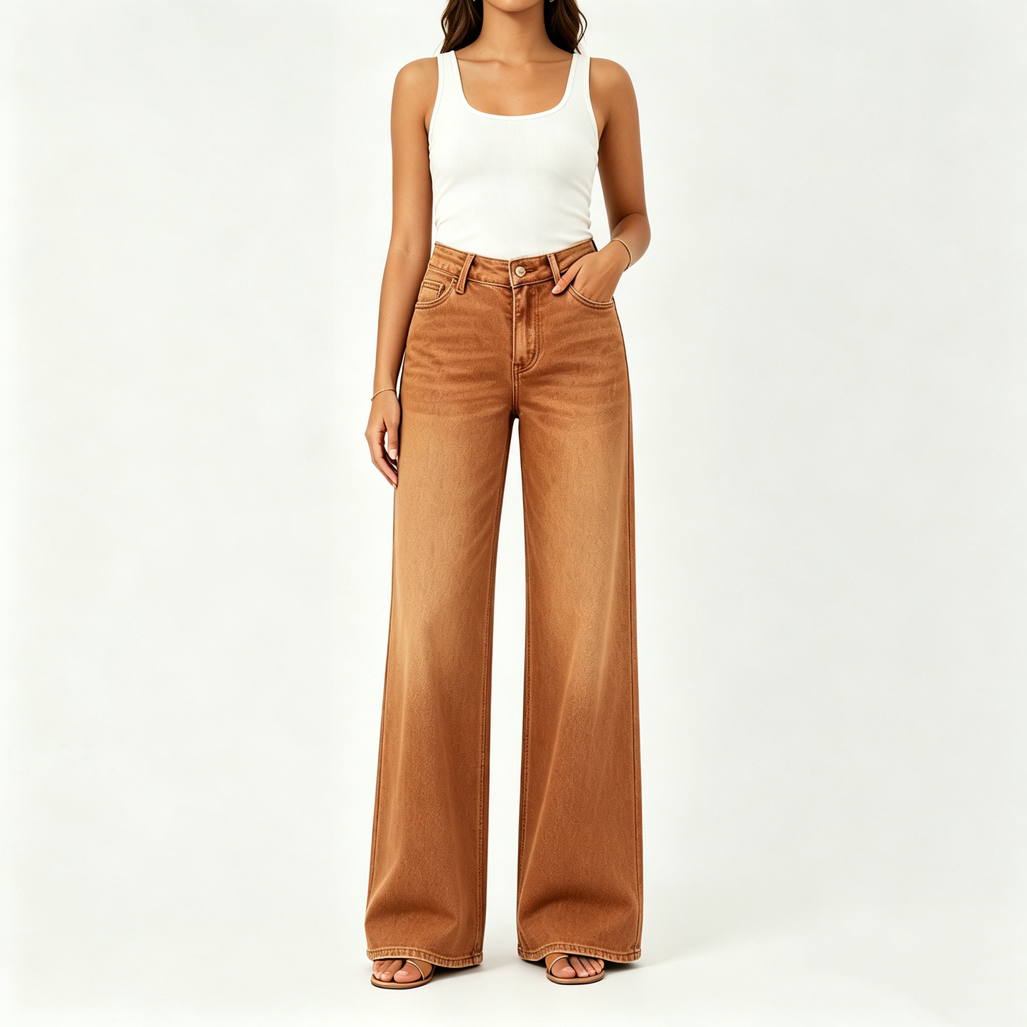 【LAST DAY SALE】Rise Baggy Stretchy Wide Leg Jeans
