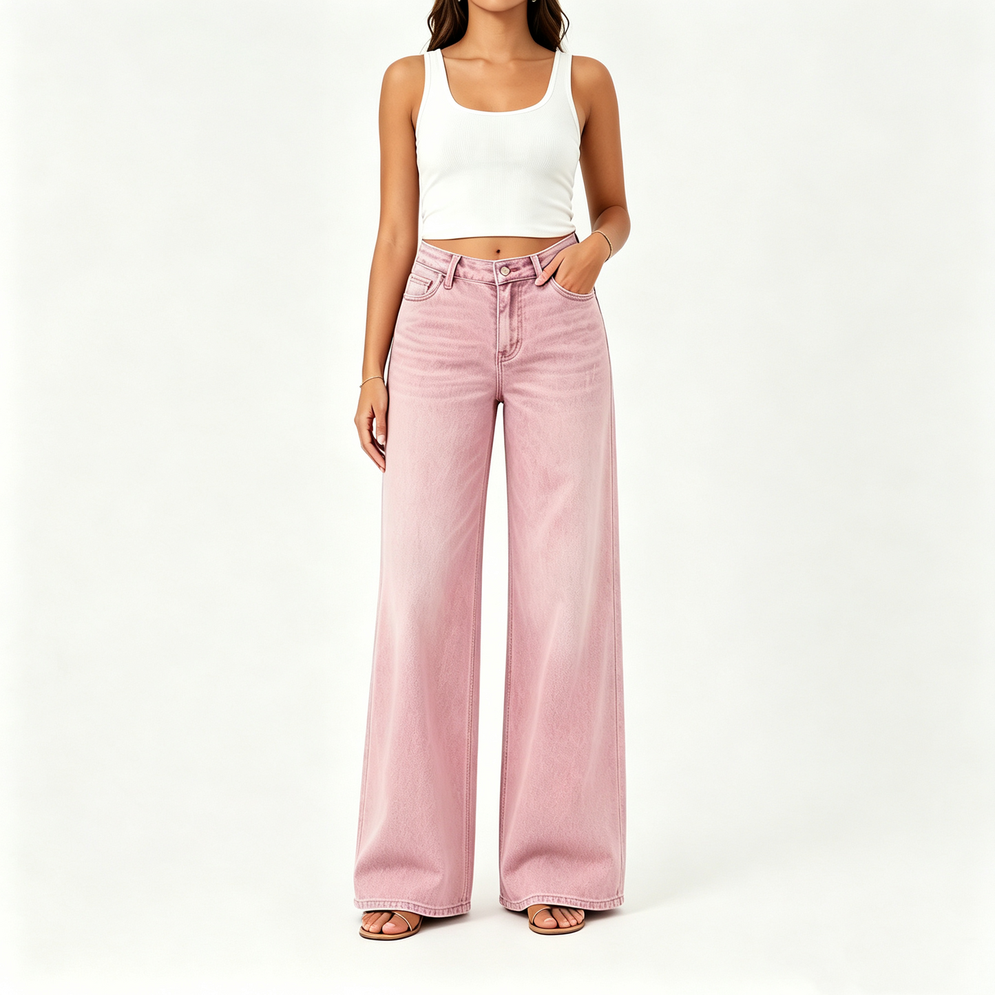 【LAST DAY SALE】Rise Baggy Stretchy Wide Leg Jeans