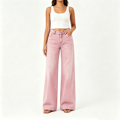 【LAST DAY SALE】Rise Baggy Stretchy Wide Leg Jeans