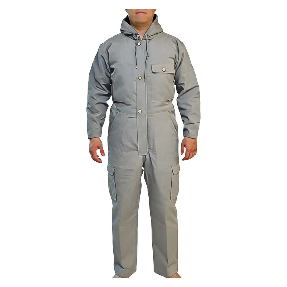 Gray men's insulated coverall