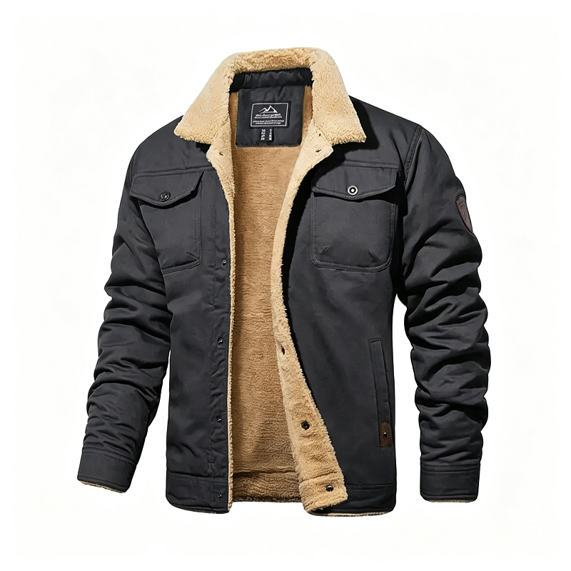 🔥 BESTSELLER | 6PCS $24.63 | Men's Sherpa-Lined Cotton Trucker Jacket