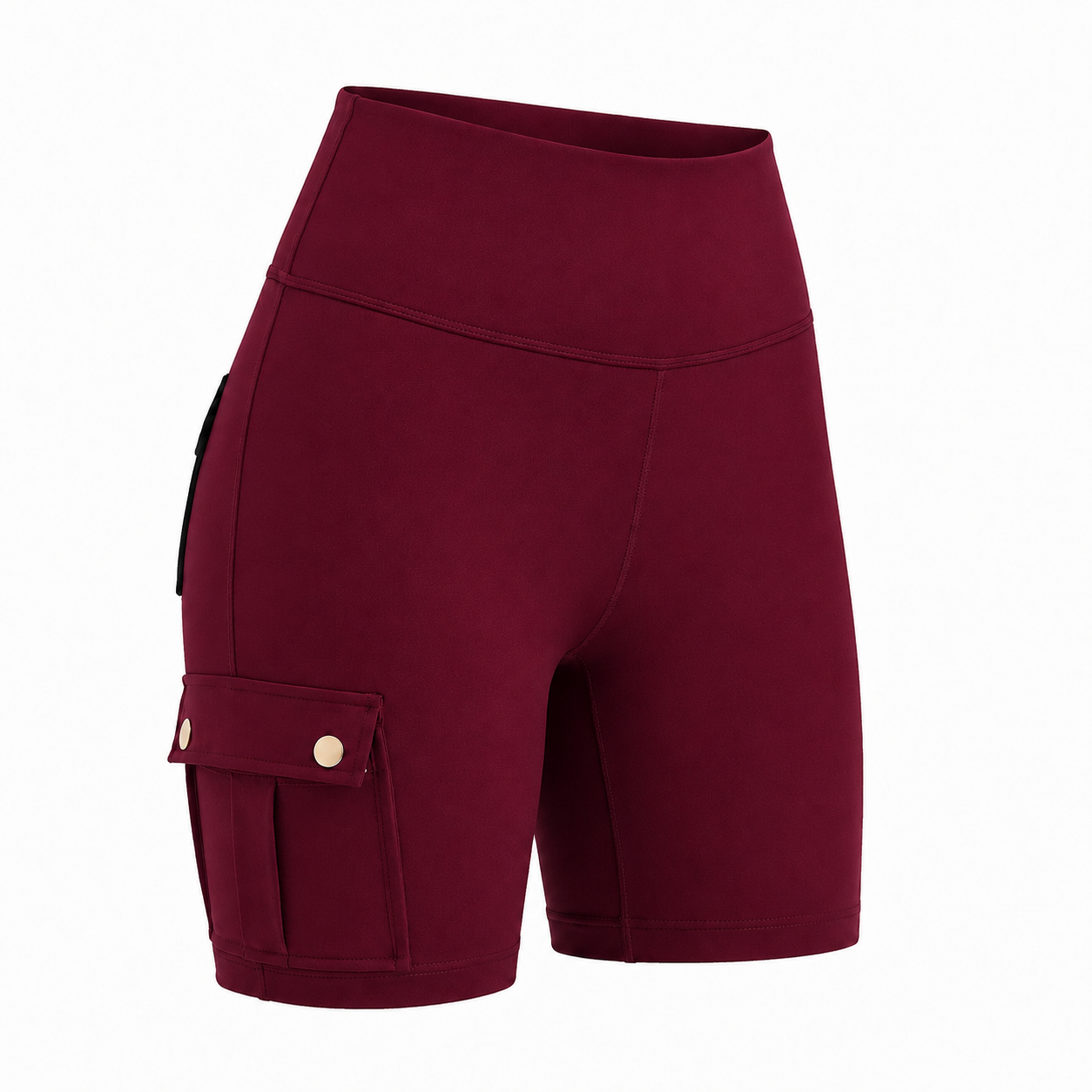 Womens Workout Shorts with Pocket Tummy Control Cargo Shorts Knee Length Butt Lifting High Waisted Biker Yoga Legging