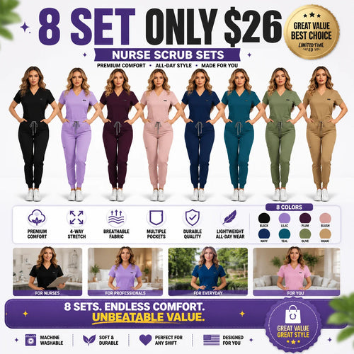[Last Day Promotion]Women's Daily Wear Two-Piece Outfit, Anti-Pilling Lightweight Breathable Multi-Pocket Top & Side Pocket Jogger Pants