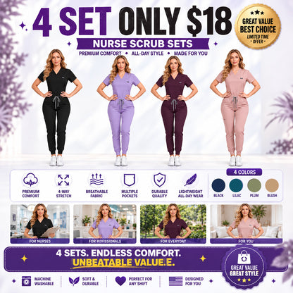 [Last Day Promotion]Women's Daily Wear Two-Piece Outfit, Anti-Pilling Lightweight Breathable Multi-Pocket Top & Side Pocket Jogger Pants