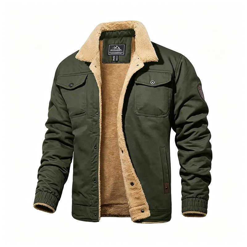 🔥 BESTSELLER | 6PCS $24.63 | Men's Sherpa-Lined Cotton Trucker Jacket