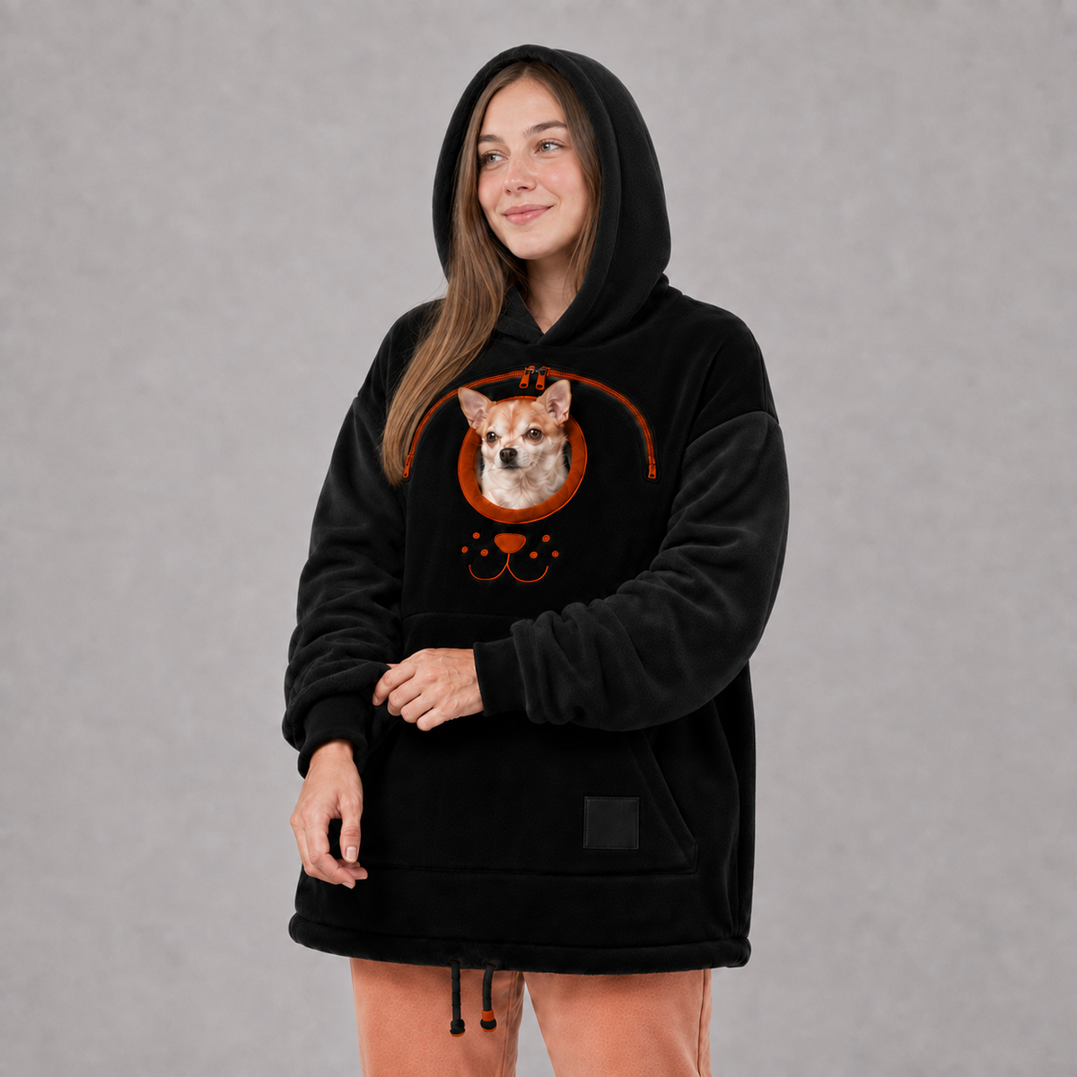 Halloween Sale 💥Pet Carrier Sweatshirt with Front Pocket