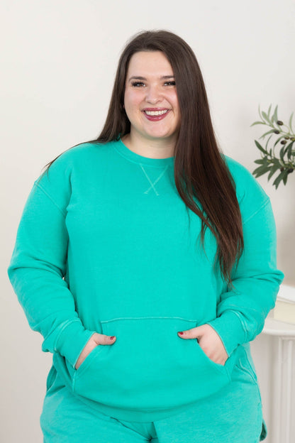 Soft‑Fit Bonfire Round‑Neck Sweatshirt