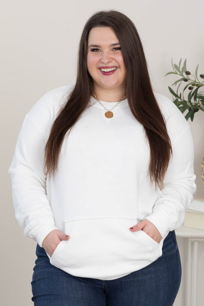 Soft‑Fit Bonfire Round‑Neck Sweatshirt