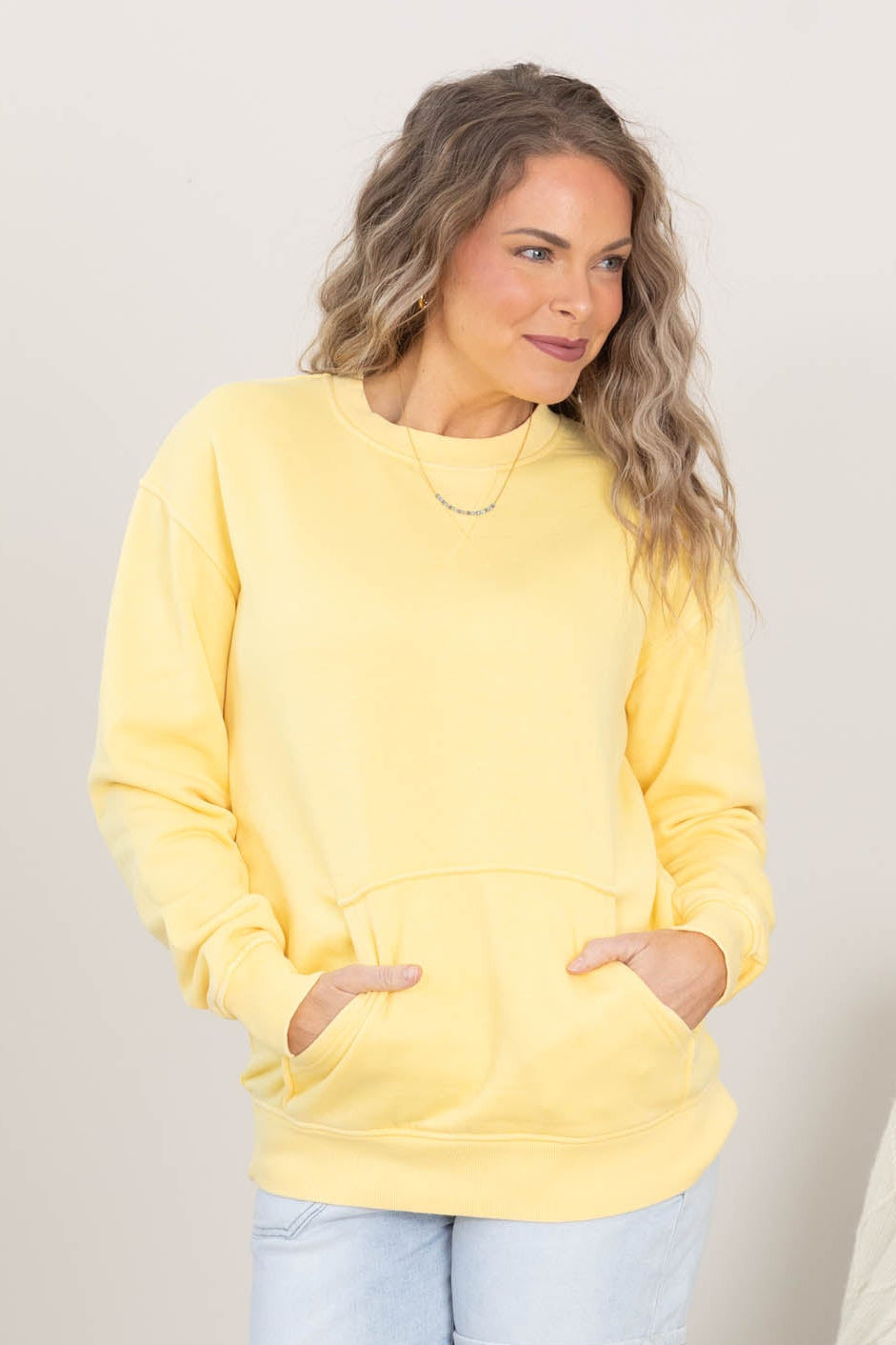 Soft‑Fit Bonfire Round‑Neck Sweatshirt