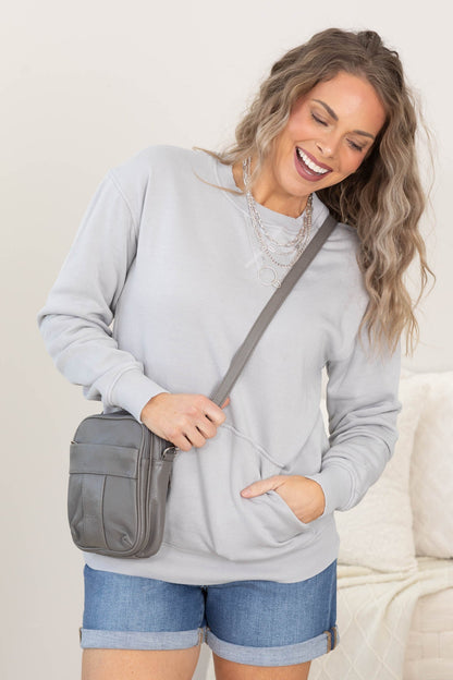 Soft‑Fit Bonfire Round‑Neck Sweatshirt