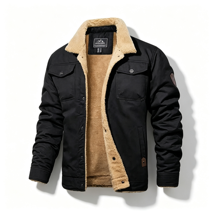 🔥 BESTSELLER | 6PCS $24.63 | Men's Sherpa-Lined Cotton Trucker Jacket