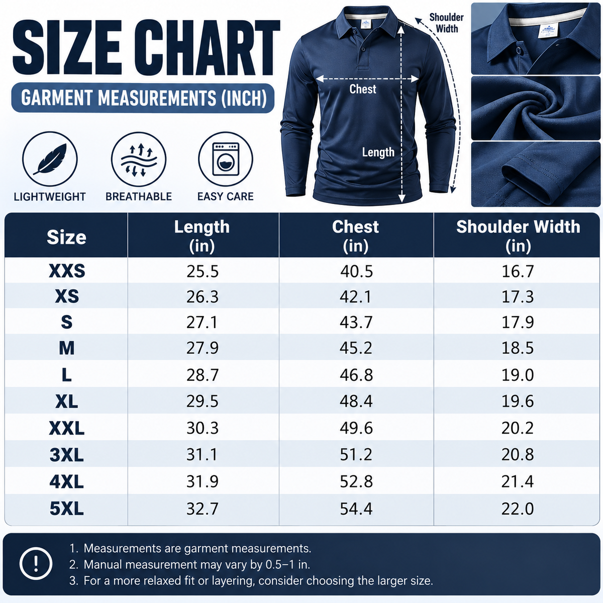 🔥 BESTSELLER | 10PCS $24.63 | Men's Lightweight Long-Sleeve Polo Shirt