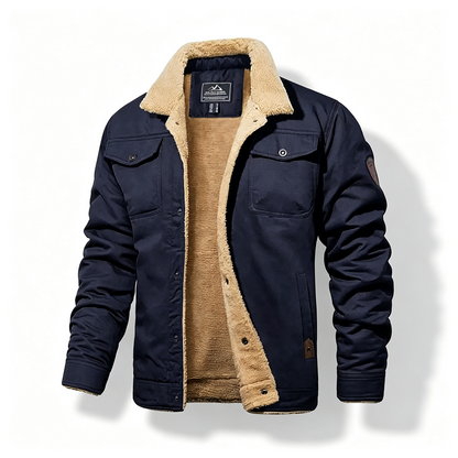 🔥 BESTSELLER | 6PCS $24.63 | Men's Sherpa-Lined Cotton Trucker Jacket