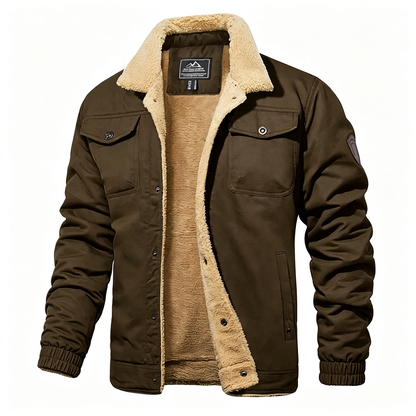🔥 BESTSELLER | 6PCS $24.63 | Men's Sherpa-Lined Cotton Trucker Jacket