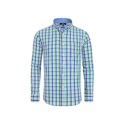 Clearance sale! Men's Plaid Button Down Shirts Cotton Long Sleeve Dress Shirts Regular Fit Gingham Shirts