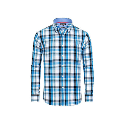 Clearance sale! Men's Plaid Button Down Shirts Cotton Long Sleeve Dress Shirts Regular Fit Gingham Shirts