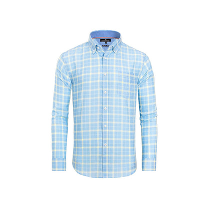 Clearance sale! Men's Plaid Button Down Shirts Cotton Long Sleeve Dress Shirts Regular Fit Gingham Shirts