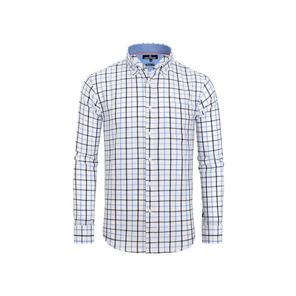 Clearance sale! Men's Plaid Button Down Shirts Cotton Long Sleeve Dress Shirts Regular Fit Gingham Shirts