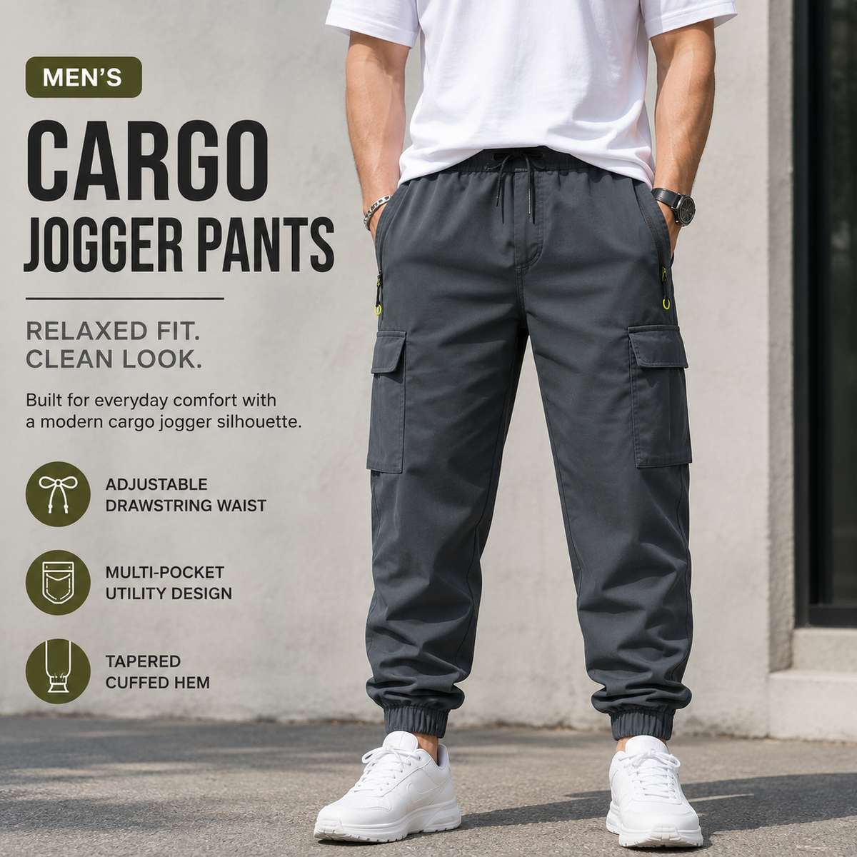 🔥 BESTSELLER | 8PCS $26.99 | Men's Multi-Pocket Cargo Jogger Pants