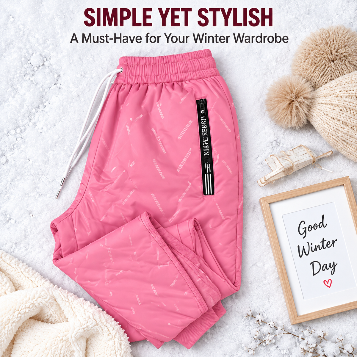 Women’s Warm Waterproof Fleece-Lined Winter Pants