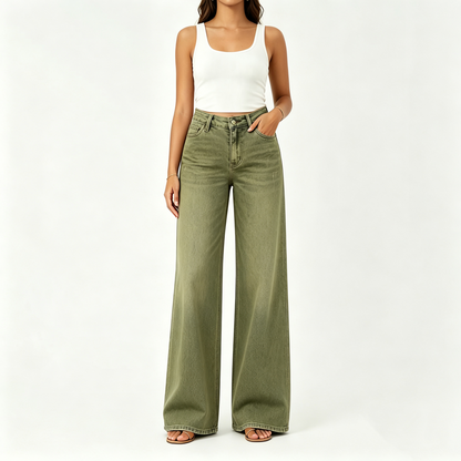 【LAST DAY SALE】Rise Baggy Stretchy Wide Leg Jeans