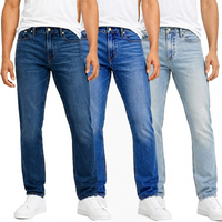 3-PACK ONLY $19-Dark Indigo Blue + Medium Blue + Light Wash Blue