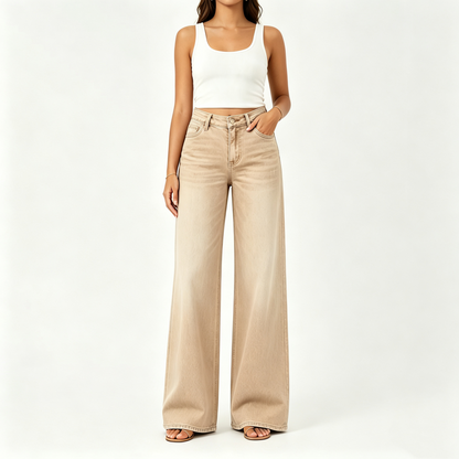 【LAST DAY SALE】Rise Baggy Stretchy Wide Leg Jeans