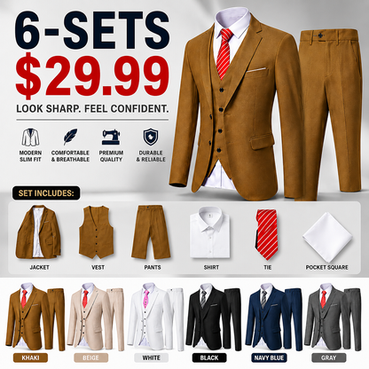 Men's Formal  with Vest & Tie