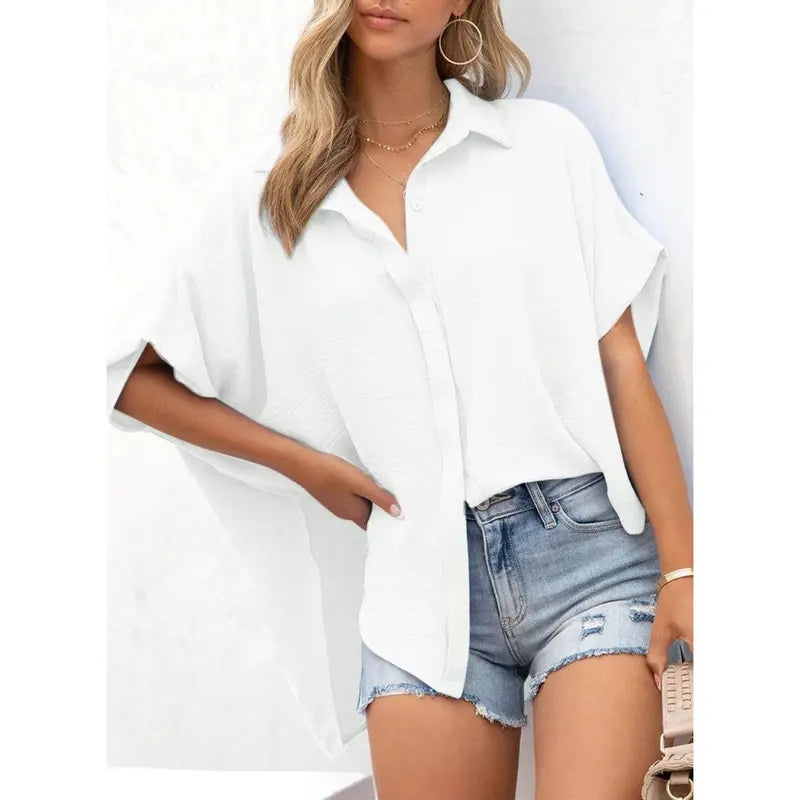 ❤️DEALS FOR YOU-Women's Tops Dressy Casual V Neck Button Down Shirts