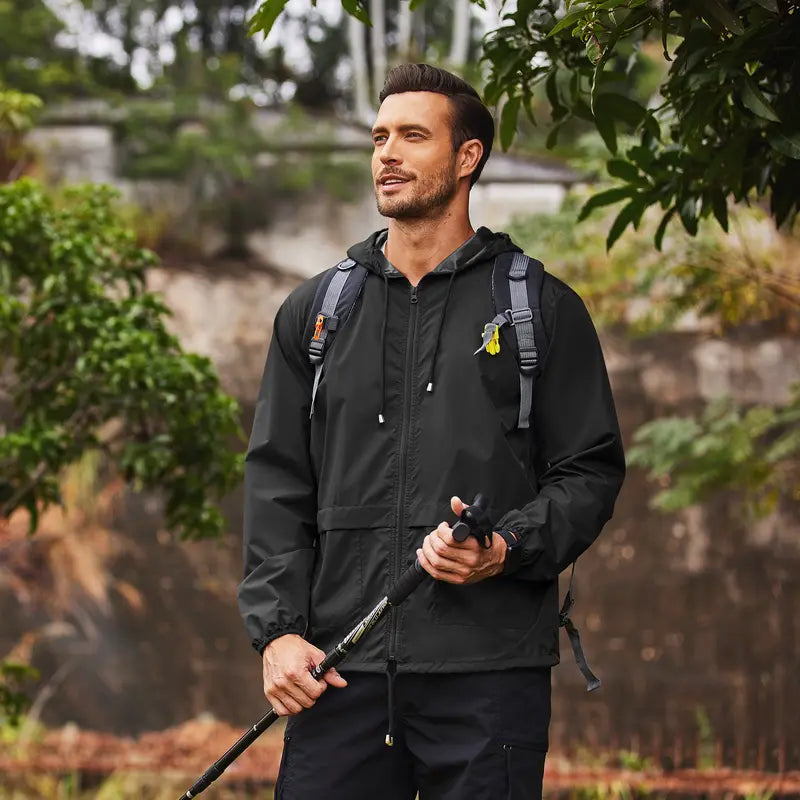 🔥Black Friday Deal｜Men's Packable Jacket Outdoor Waterproof Hooded Lightweight Classic Cycling Raincoat