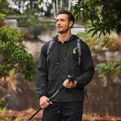 🔥Black Friday Deal｜Men's Packable Jacket Outdoor Waterproof Hooded Lightweight Classic Cycling Raincoat