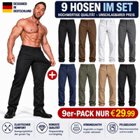 9ER-PACK NUR 29.99 $ -- JE 3 $ -- Schwarz + Schwarz + Braun + Weiß + Grau + Marineblau + Olivgrün + Khaki + Schwarz