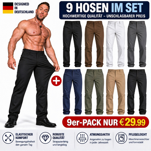 👍🔥Zeitlich begrenzte Aktion – Bügelfreie Stretch-Golfhose