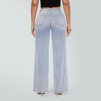 【LAST DAY SALE】Rise Baggy Stretchy Wide Leg Jeans