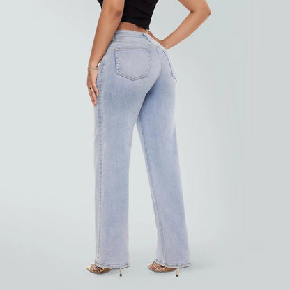 【LAST DAY SALE】Rise Baggy Stretchy Wide Leg Jeans