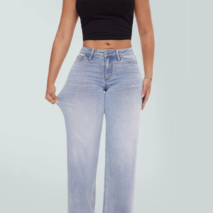 【LAST DAY SALE】Rise Baggy Stretchy Wide Leg Jeans