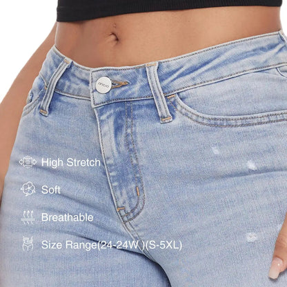 【LAST DAY SALE】Rise Baggy Stretchy Wide Leg Jeans