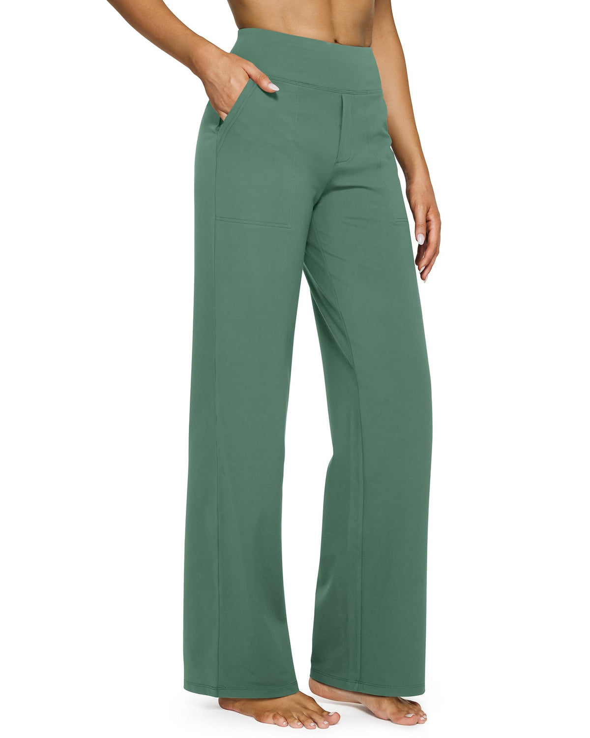 [Last Day Promotion]Women's wide leg pants with pockets