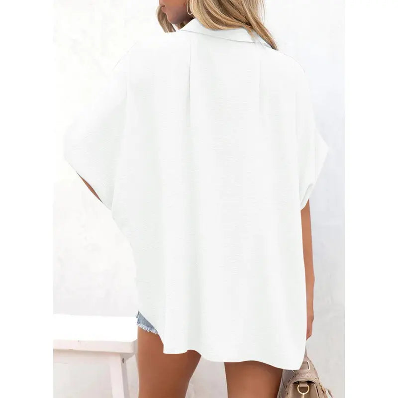 ❤️DEALS FOR YOU-Women's Tops Dressy Casual V Neck Button Down Shirts