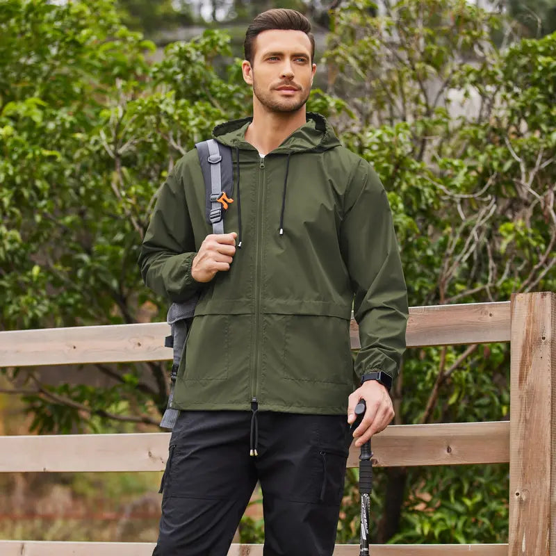 🔥Black Friday Deal｜Men's Packable Jacket Outdoor Waterproof Hooded Lightweight Classic Cycling Raincoat