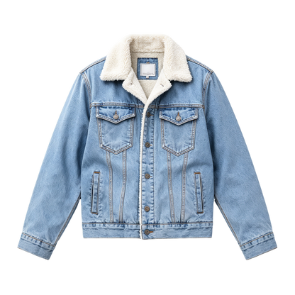 🔥 BESTSELLER | Men's Sherpa-Lined Denim Jacket