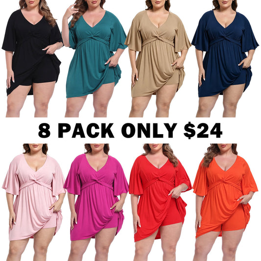 Women's Plus Size Romper Dress