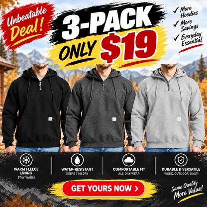 Men’s Water-Resistant Fleece Work Hoodie