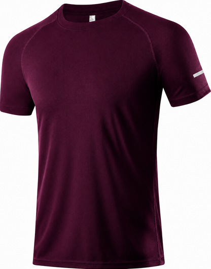 9-PACK Men's Print Reflective Stripe Sports T-Shirts