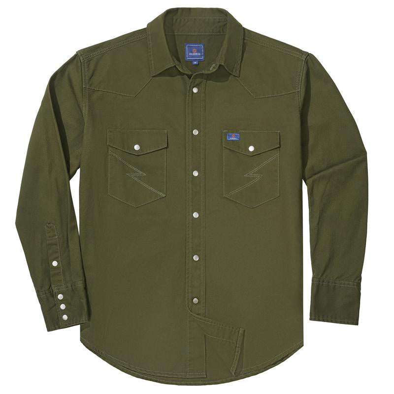 ✨Hot Sale✨Men's Long Sleeve Stone-Washed and Pre-Washed Denim Work Shirt