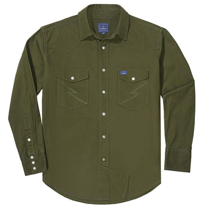 ✨Hot Sale✨Men's Long Sleeve Stone-Washed and Pre-Washed Denim Work Shirt